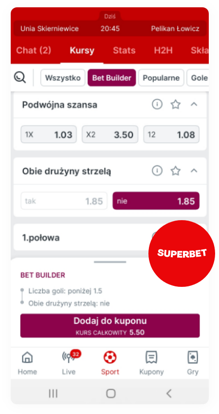 Superbet zakłady trzecia liga