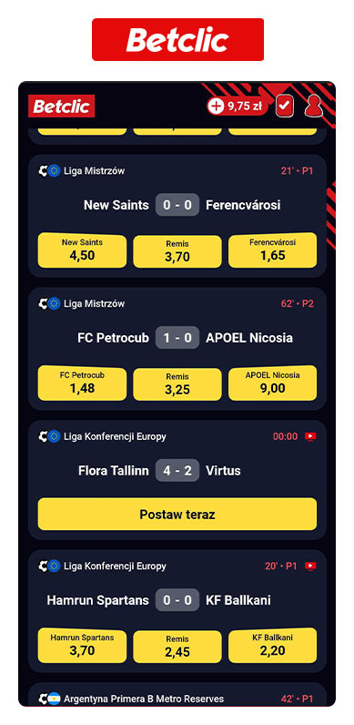 Betclic transmisje Liga Mistrzów