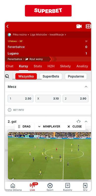 Superbet – transmisje Ligi Mistrzów