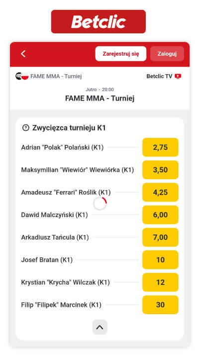Fame MMA 20 turniej kursy