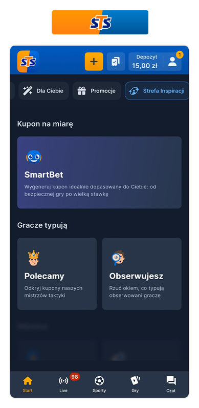 STS Smartbet aplikacja