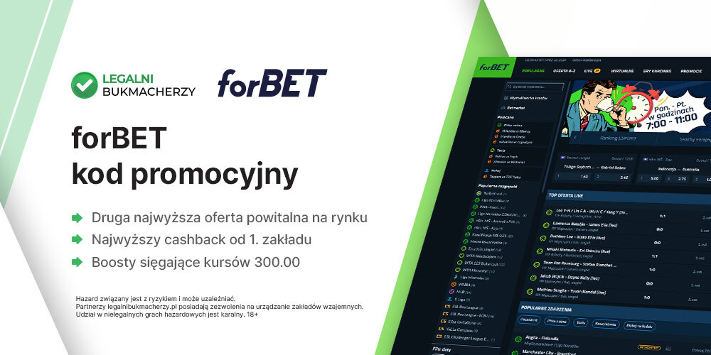 forBET kod promocyjny Legalni Bukmacherzy