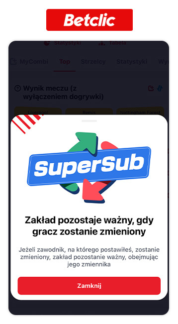 Betclic - promocja SuperSub 2024