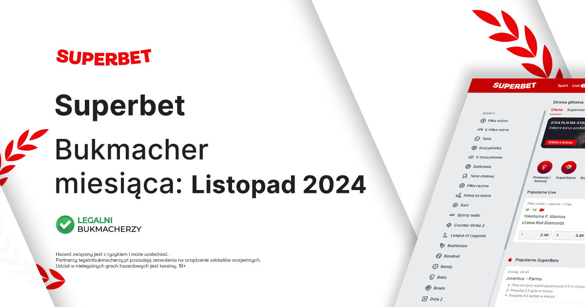 Bukmacher miesiąca: listopad 2024