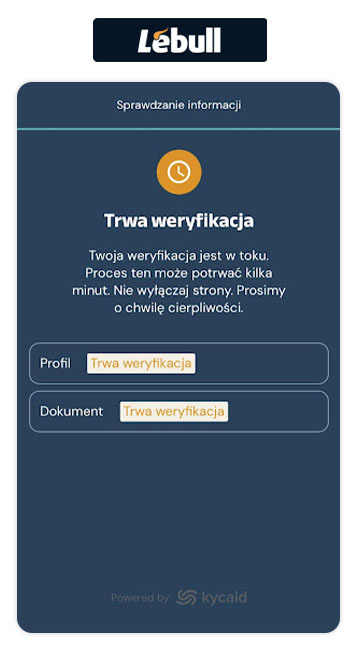 Lebull weryfikacja konta