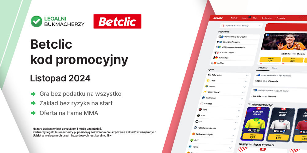 Betclic kod promocyjny listopad 2024