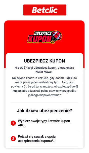 Betclic: ubezpiecz kupon