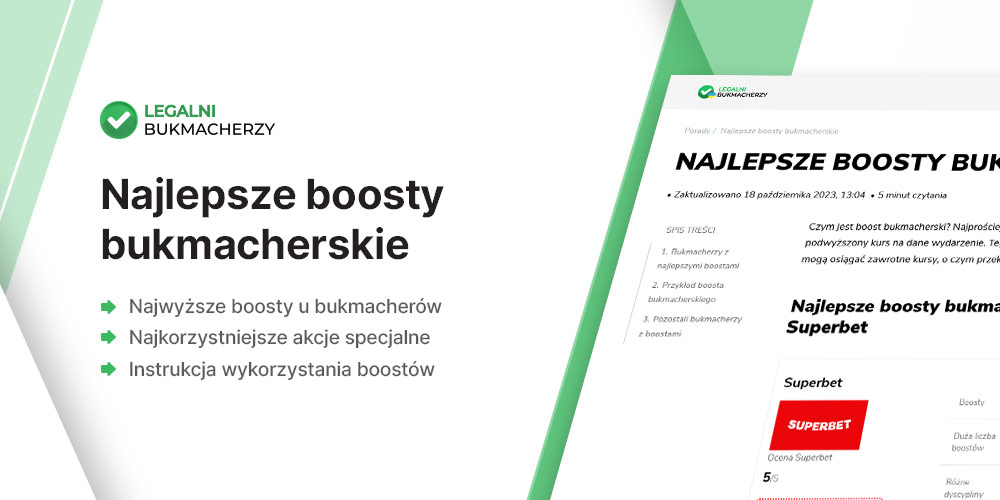 Najlepsze boosty bukmacherskie