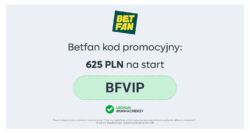 Betfan kod promocyjny: Najwyższy bonus 625 PLN (Grudzień 2025)