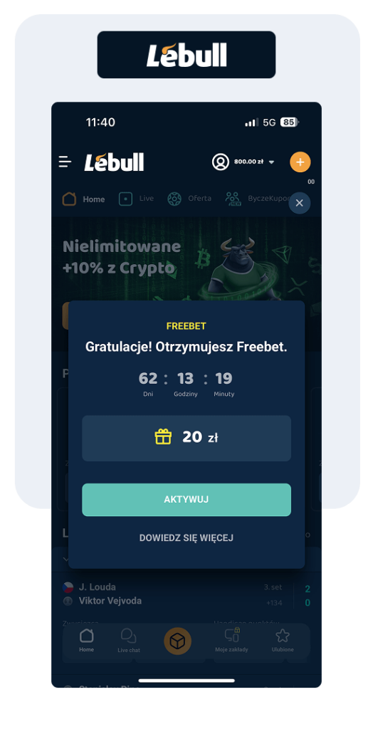 Lebull: freebet