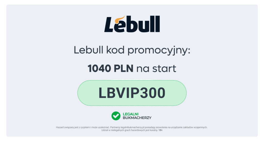 Lebull kod promocyjny – Najwyższy bonus 960 PLN [Luty 2026]
