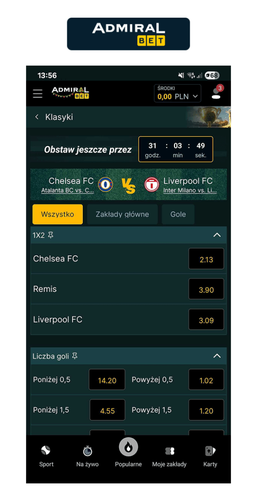 Fantasy Admiralbet drużyny