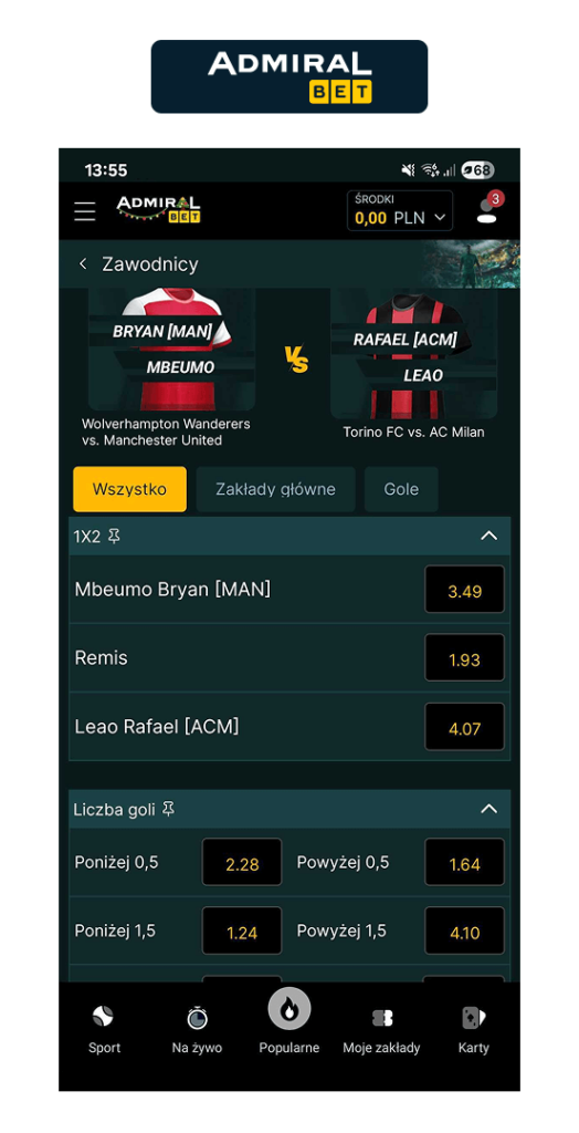 Fantasy Admiralbet zawodnicy