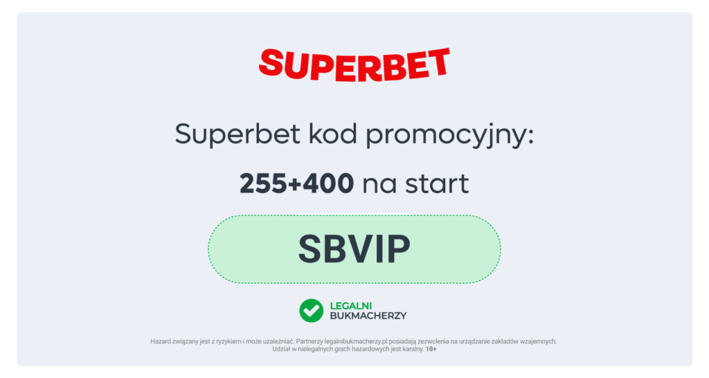 Superbet Kod Promocyjny 2026: Odbierz 255+400 PLN na start