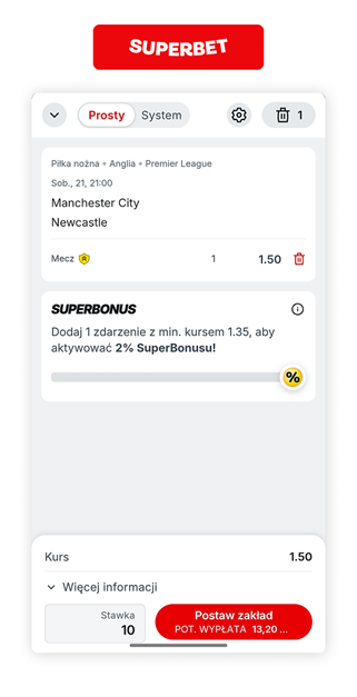 Man City - Super Przewaga w Superbet