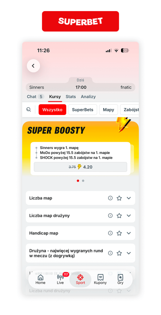 Superbet Esport: Boost