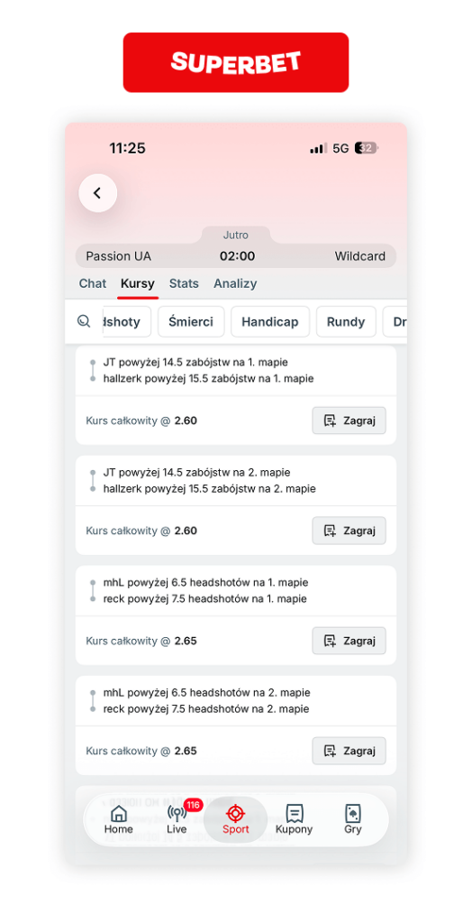 Superbet: Superbets na Esport