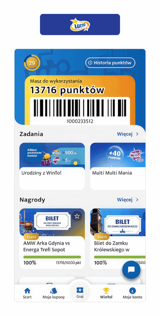 Lotto kod promocyjny: punkty