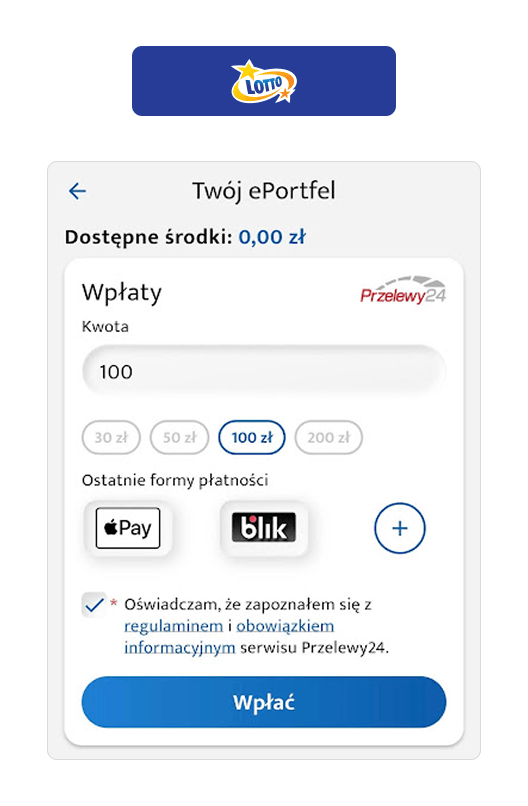 Lotto kod promocyjny: wpłata