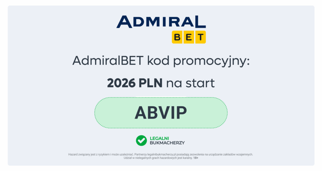 Admiralbet kod promocyjny: Bonus 2026 PLN [Październik 2026]