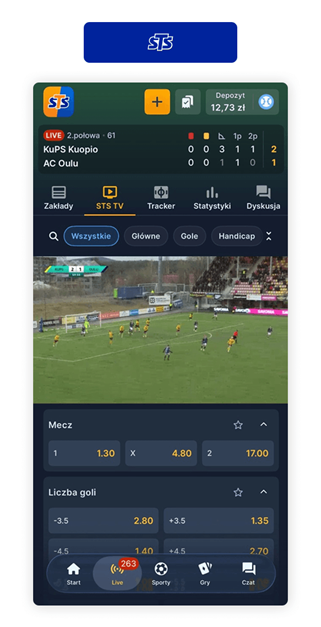 STS - STS TV w aplikacji mobilnej