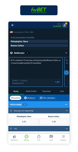 forBET - oferta koszykówka NBA