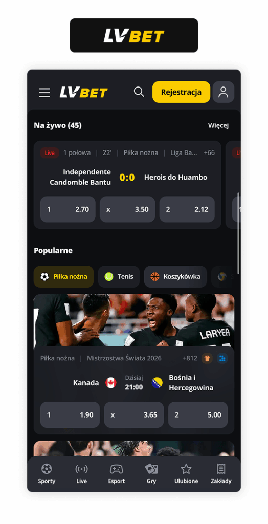 LV BET popularne na żywo