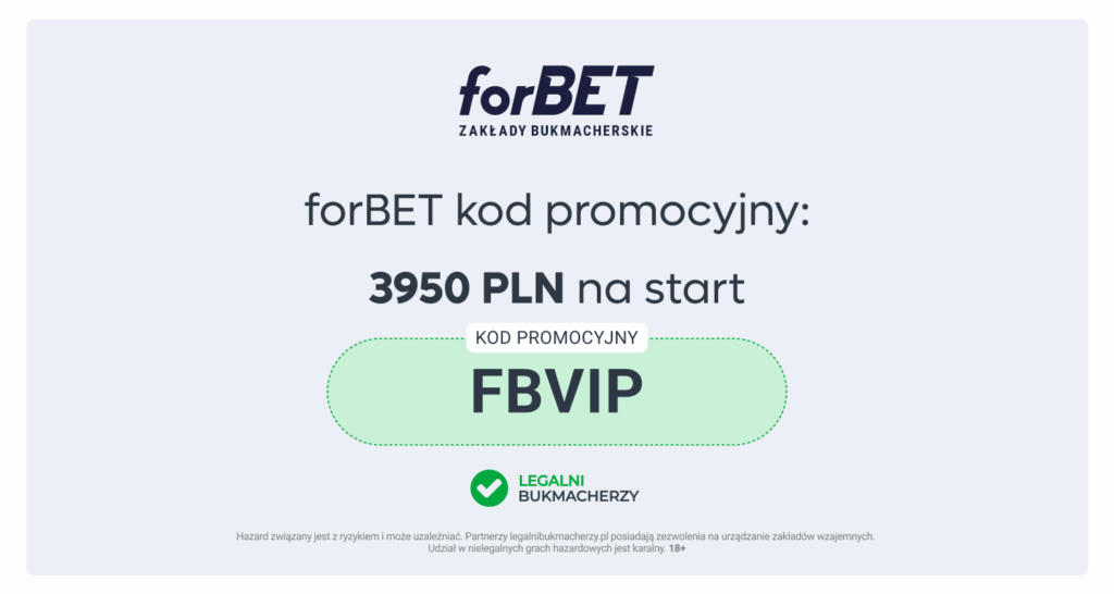 forBET kod promocyjny – Bonus 3950 PLN (Październik 2026)