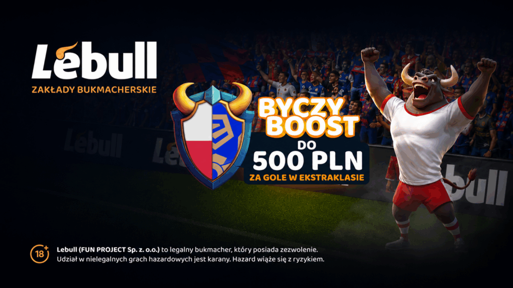 Lebull kod promocyjny: Bonus 500 PLN za gole w 1. kolejce Ekstraklasy