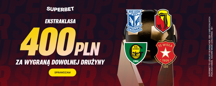 Superbet kod promocyjny: Kurs 200.00 na 1. kolejkę Ekstraklasy + 100 000 PLN w Super Game!