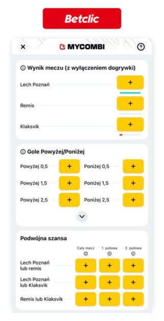 Betbuilder - Betclic MyCombi