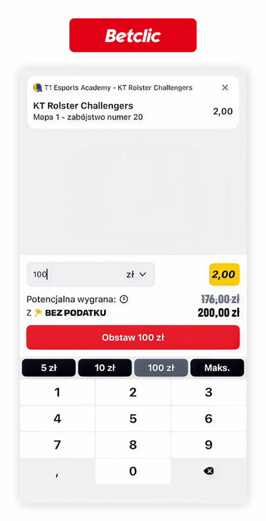 Betclic zakład League of Legends