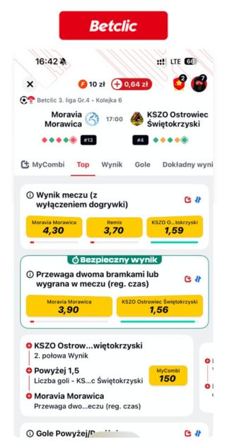 Betclic 3 Liga Bezpieczny wynik