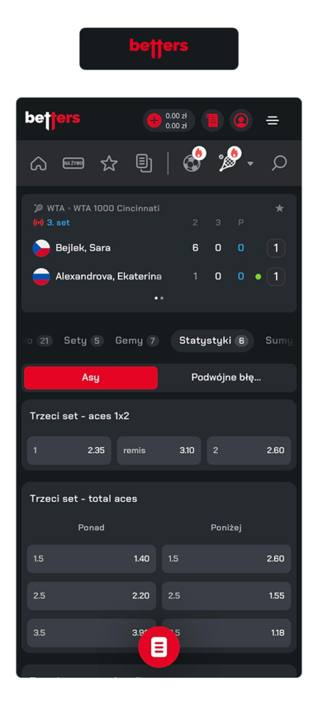 Betters opinie - Tenis